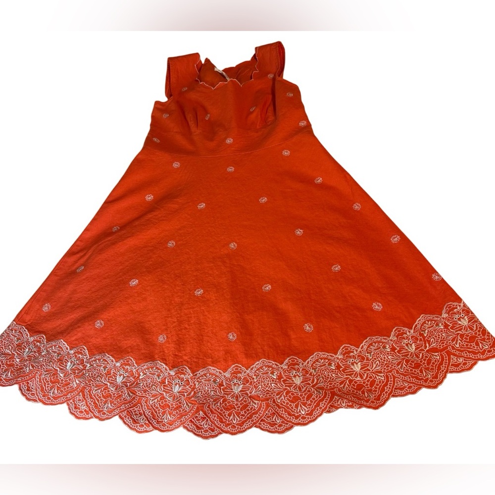 Coldwater Creek Sleeveless Floral Embroidered Dress. Size 16 - Picture 3 of 9